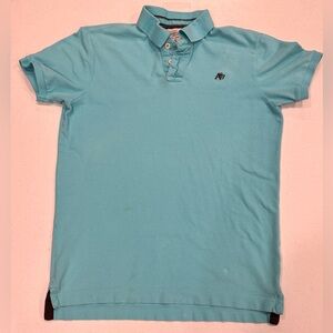 Aeropostale Aero Polo Shirt Bright Blue Aqua Teal Large